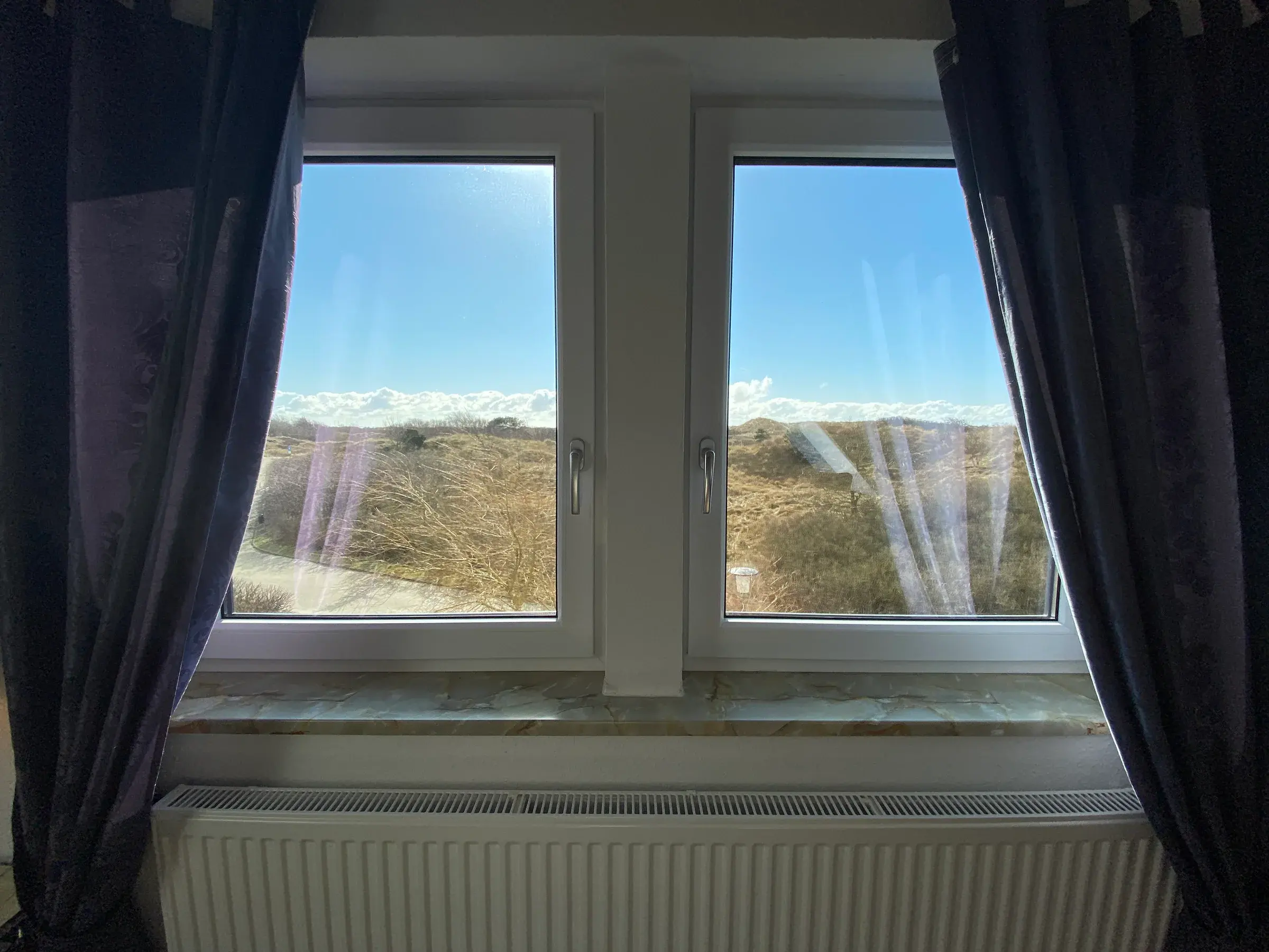 Ausblick der Ferienwohnung Langeoog über die Borkumer Dünen