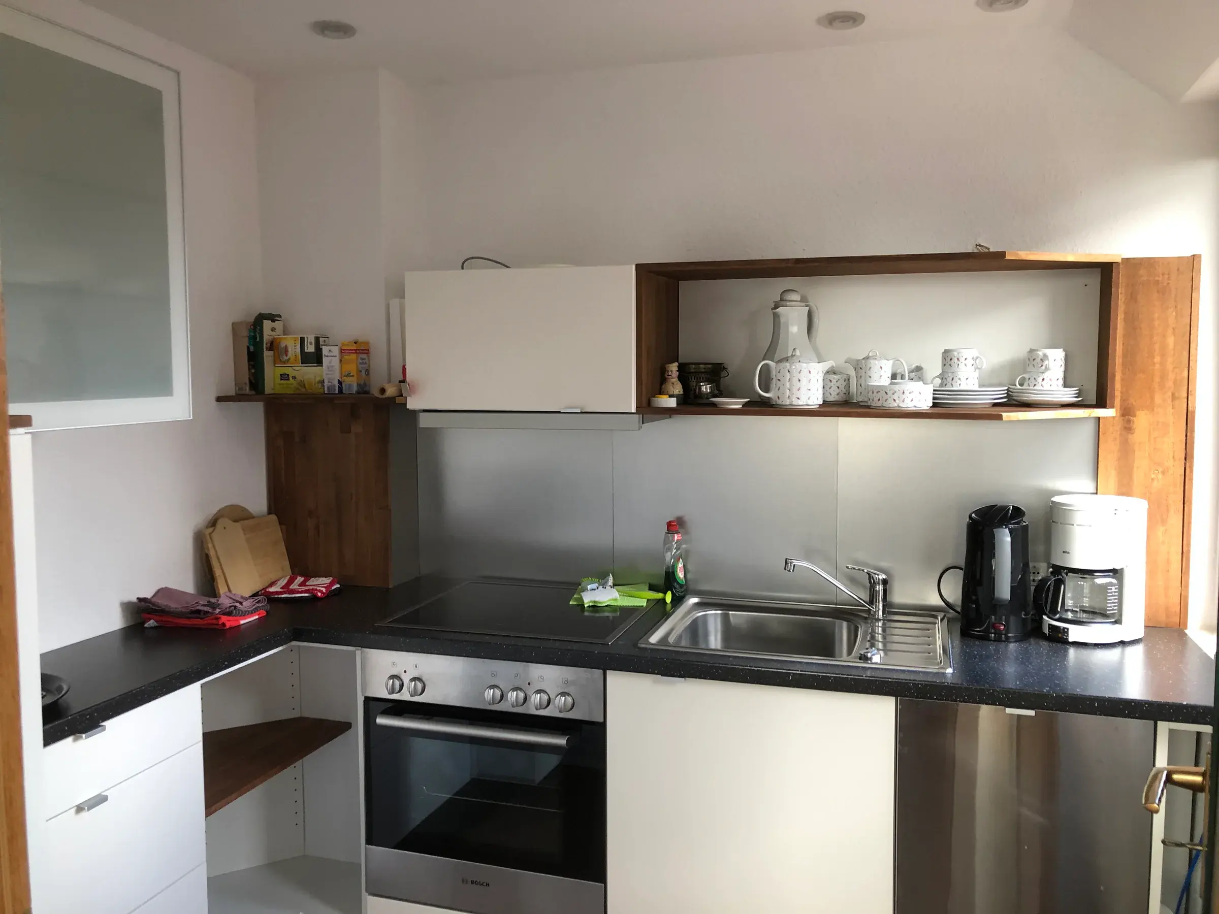 Küche der Ferienwohnung Borkum mit Essplatz