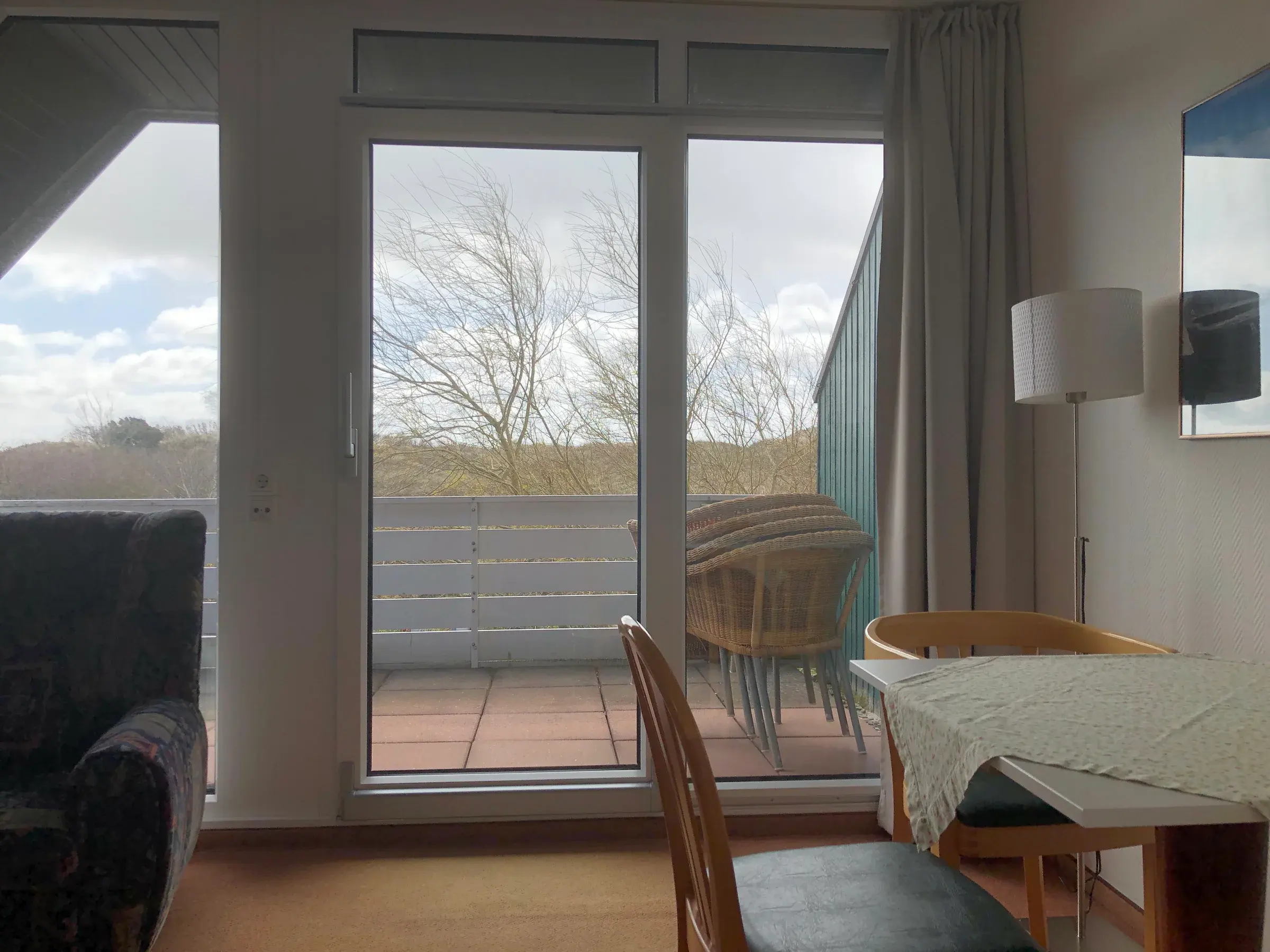 Wohnzimmer der Ferienwohnung Borkum mit Sitzbereich